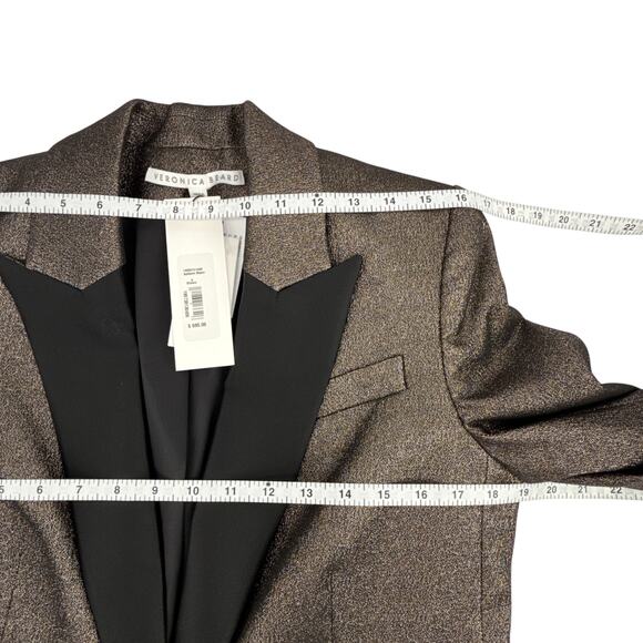 VERONICA BEARD Ashburn Dickey Jacket Blazer in Bronze 8|M - Picture 9 of 11